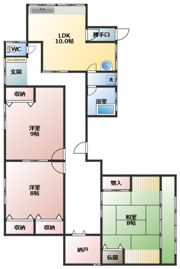 あわら市二面貸家の間取り画像