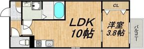 LECOCON岩倉Ⅲの間取り画像
