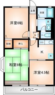 シティハイム八千代Aの間取り画像