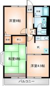 シティハイム八千代Aの間取り画像