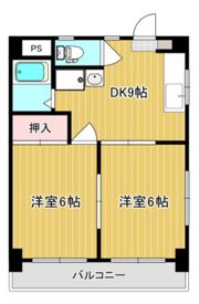 スカイハイツ富第Ⅱの間取り画像