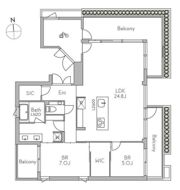GranDuo学芸大学4の間取り画像
