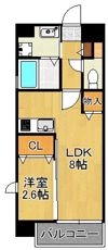 U’s Residence門司港オーシャンテラスの間取り画像