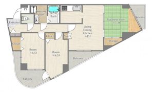 高倉マンションの間取り画像