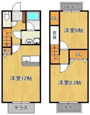 プレザントタウン B棟の間取り画像