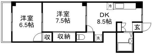 マンションマツヤの間取り画像
