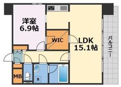 アスヴェル心斎橋東Ⅱの間取り画像