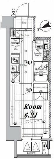 メイクスデザイン芝公園の間取り画像