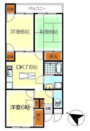 阿賀サンハイツの間取り画像