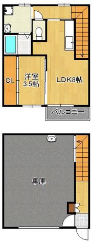 ギャラン中間 D棟の間取り画像