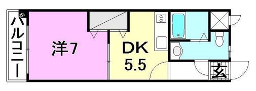 ベルエアー樽味の間取り画像