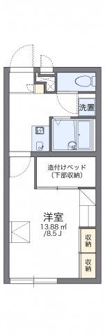 レオパレスメープルラックの間取り画像