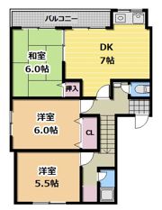 清水ハイツの間取り画像
