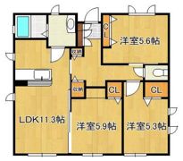 シャーメゾン雅 A棟の間取り画像
