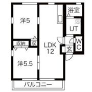 バロンドール 東の間取り画像