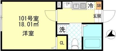 ボンボニエール一之江の間取り画像