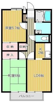 グリーンハイツ岸辺の間取り画像