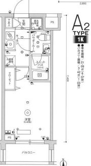スカイコートヒルズ品川御殿山の間取り画像