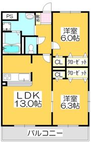 グランビューの間取り画像