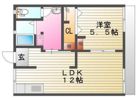 朝日コーポA棟の間取り画像