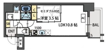 ラ・フォルム天満橋EASTの間取り画像