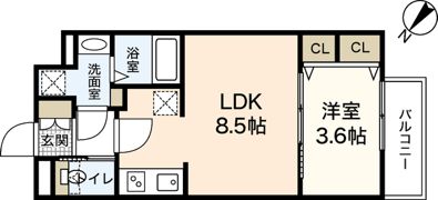 セブンプロート庚午の間取り画像