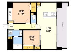 LIBTH博多空港通りの間取り画像