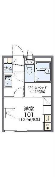 レオパレスはなみずきの間取り画像