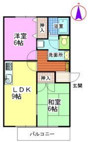 トゥインクル島村Bの間取り画像