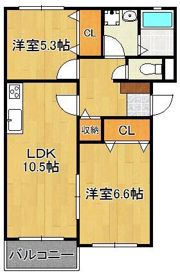 ベルジュ木屋瀬の間取り画像