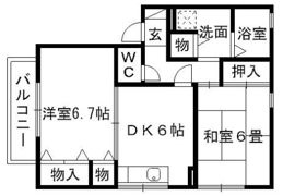 セジュール島崎の間取り画像