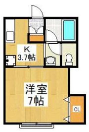 柳ハイツの間取り画像