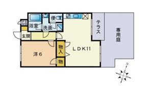 ライオンズマンション大濠西の間取り画像