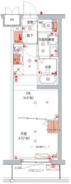ハーモニーレジデンス新宿四谷の間取り画像