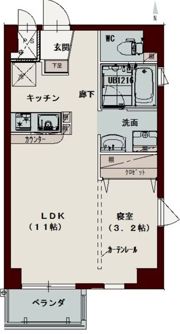 コリドール西内町の間取り画像