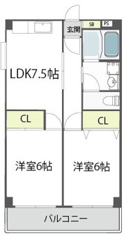 シャトー玉川第一の間取り画像