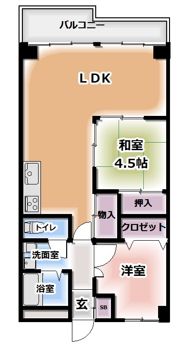 内代コーポの間取り画像