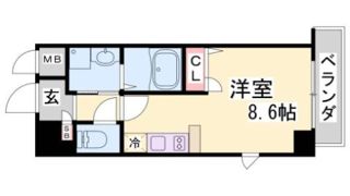 ONLYONE灘南通の間取り画像