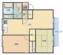 グランパレ陽向の間取り画像