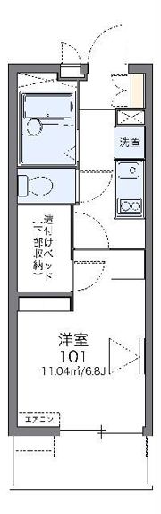 レオパレスマ メゾンCの間取り画像