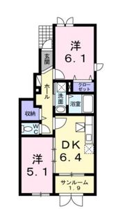 アルモ グローリア Ⅱの間取り画像