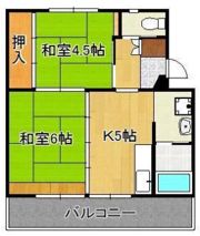 ビレッジハウス直方 5号棟の間取り画像