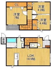 サンラプロ折尾西E棟の間取り画像