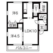 ルミエールいいくらAの間取り画像