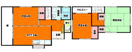 新具様貸家の間取り画像