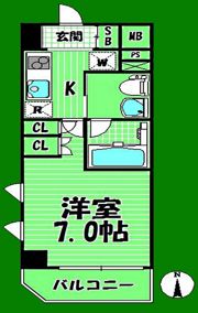 プラウドフラット武蔵小杉イーストの間取り画像