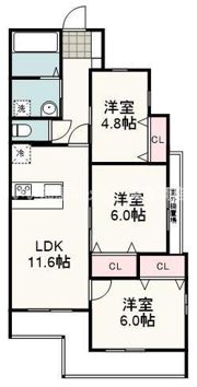 (仮)小鹿新築マンションの間取り画像