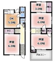 江瀬美町一戸建て貸家の間取り画像