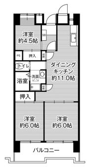 ビレッジハウス光南タワー1号棟の間取り画像