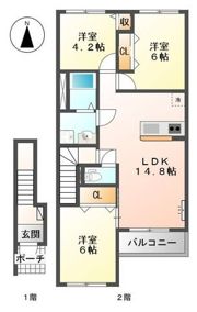 ファミーリア御幸の間取り画像